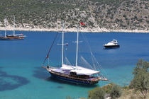 Enjoy a lazy day at sea on a Kalkan gulet cruise