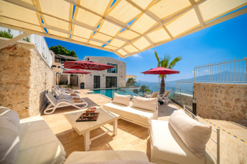 A 5 bedroom villa in the prestigious Komurluk area of Kalkan for holiday rental